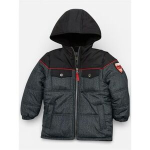 iXtreme Boys‎ 2T Black Gray Puffer Hooded Winter Jacket Expedition Club Patch